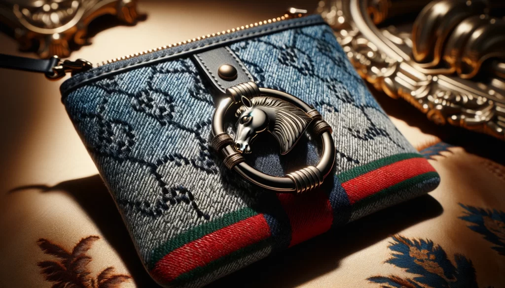 Unveiling the Elegance: A Closer Look at the Gucci Horsebit Denim-Jacquard Pouch