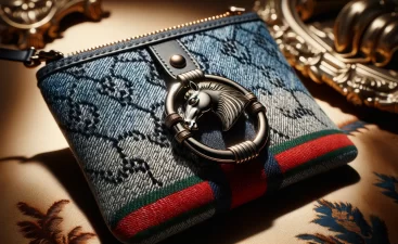 Unveiling the Elegance: A Closer Look at the Gucci Horsebit Denim-Jacquard Pouch